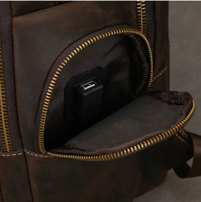 Mochila de Couro Masculina Executiva Prime para Notebook!