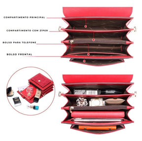 Bolsa Feminina de Couro Foxer – Modelo Compact Elegance