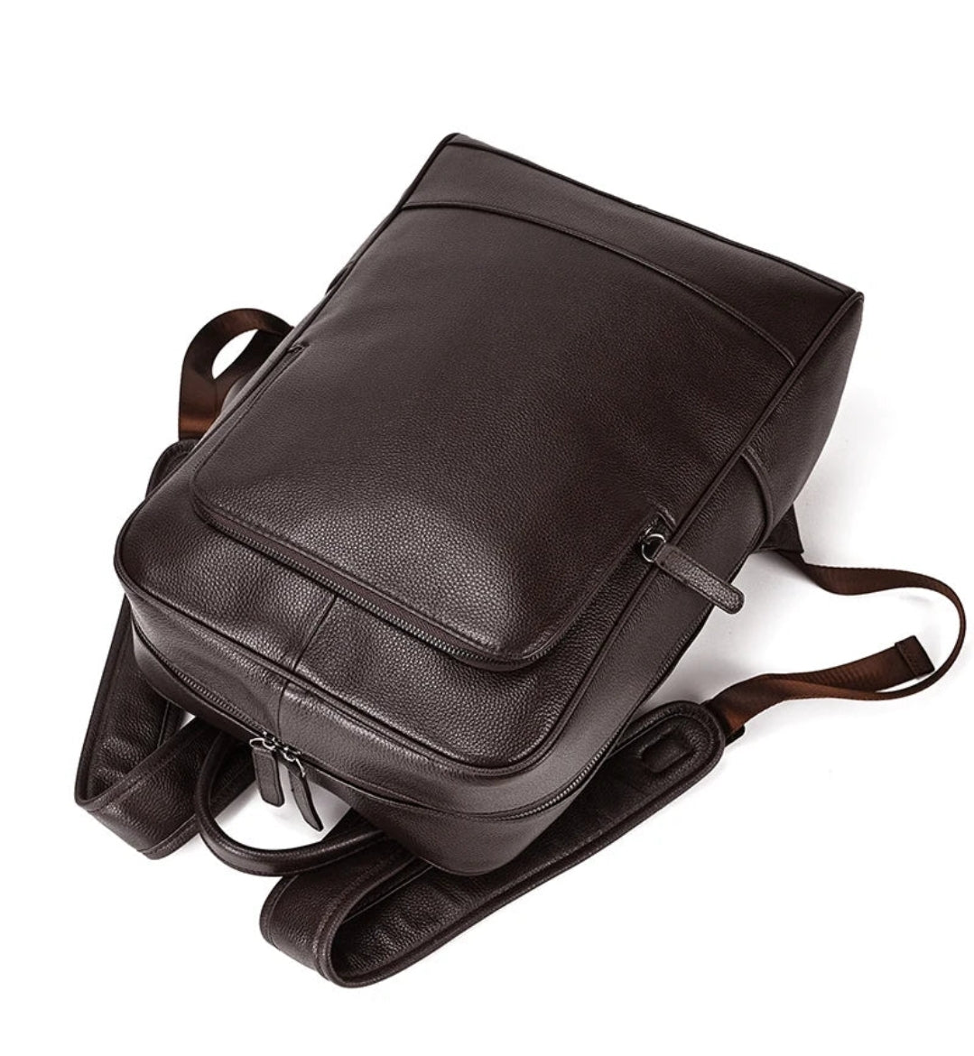 Mochila Executiva de Couro Legítimo Premium – Modelo Paris